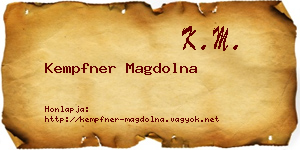 Kempfner Magdolna névjegykártya
